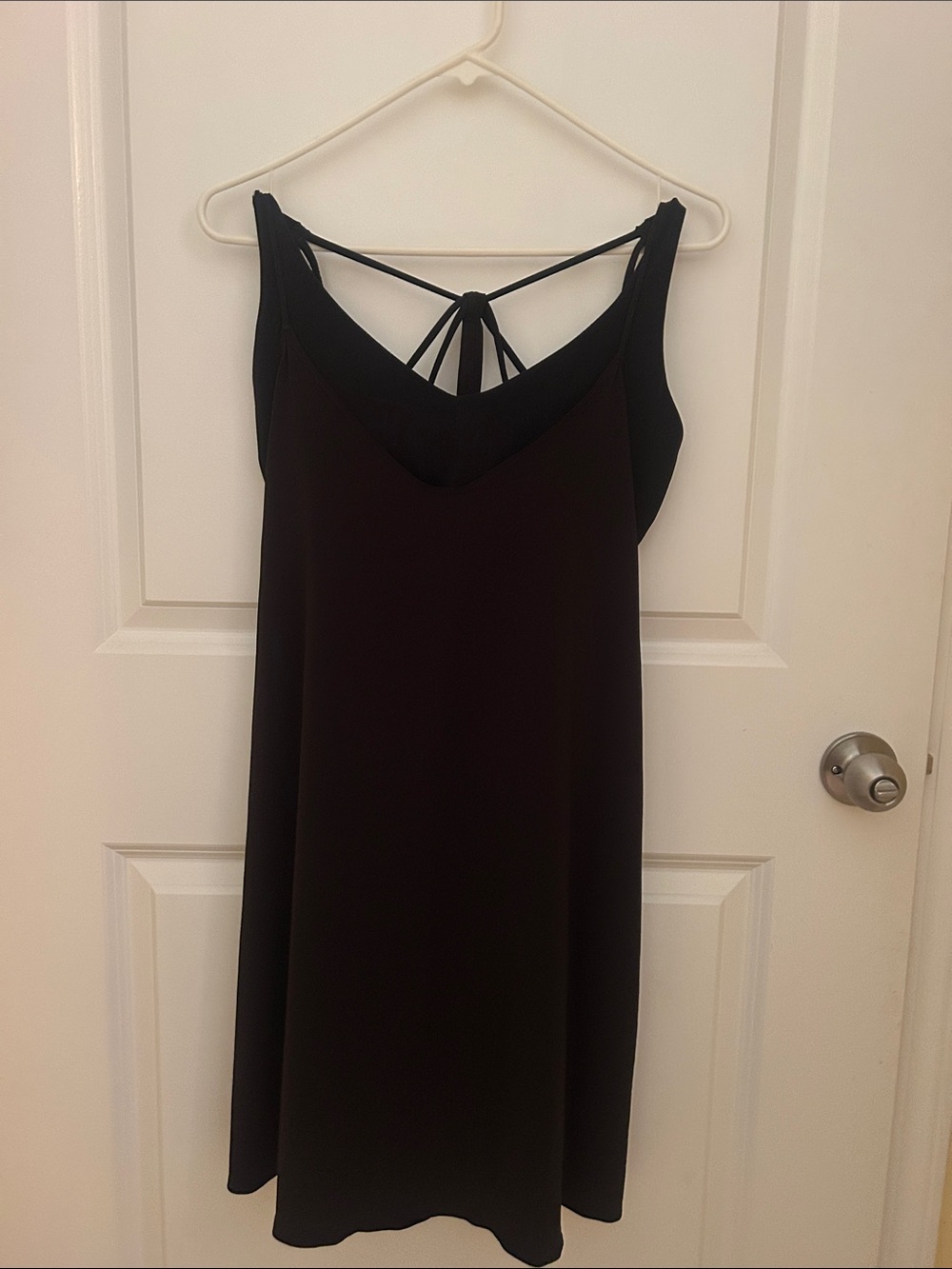 Athleta Black Solace support dress with built in sports bra.